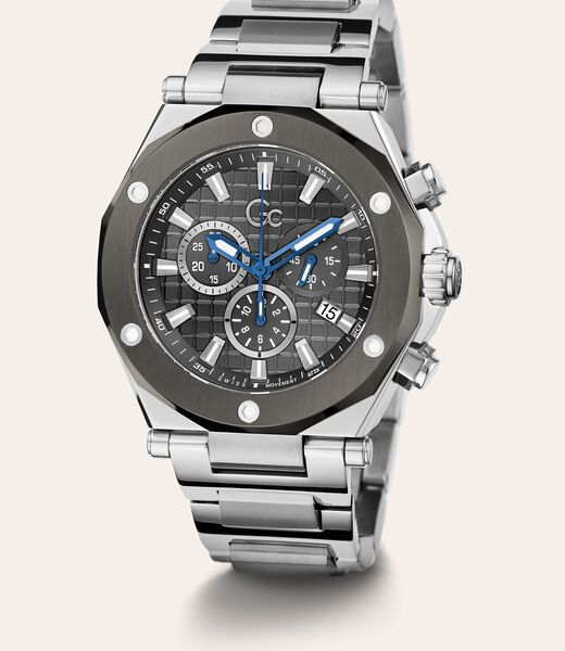 GC steel chronograph watch