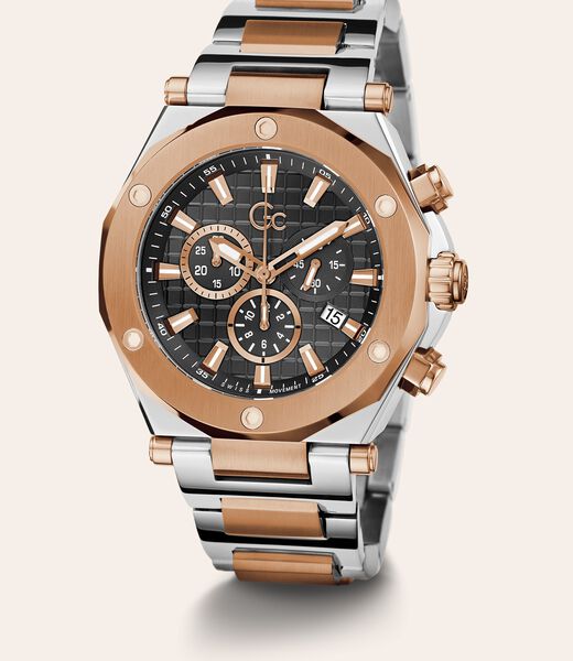 GC steel chronograph watch