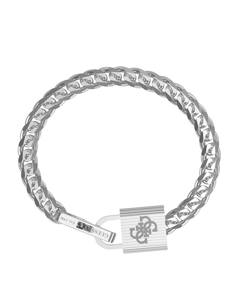 Chain & 14mm 4G Padlock Steel Bracelet