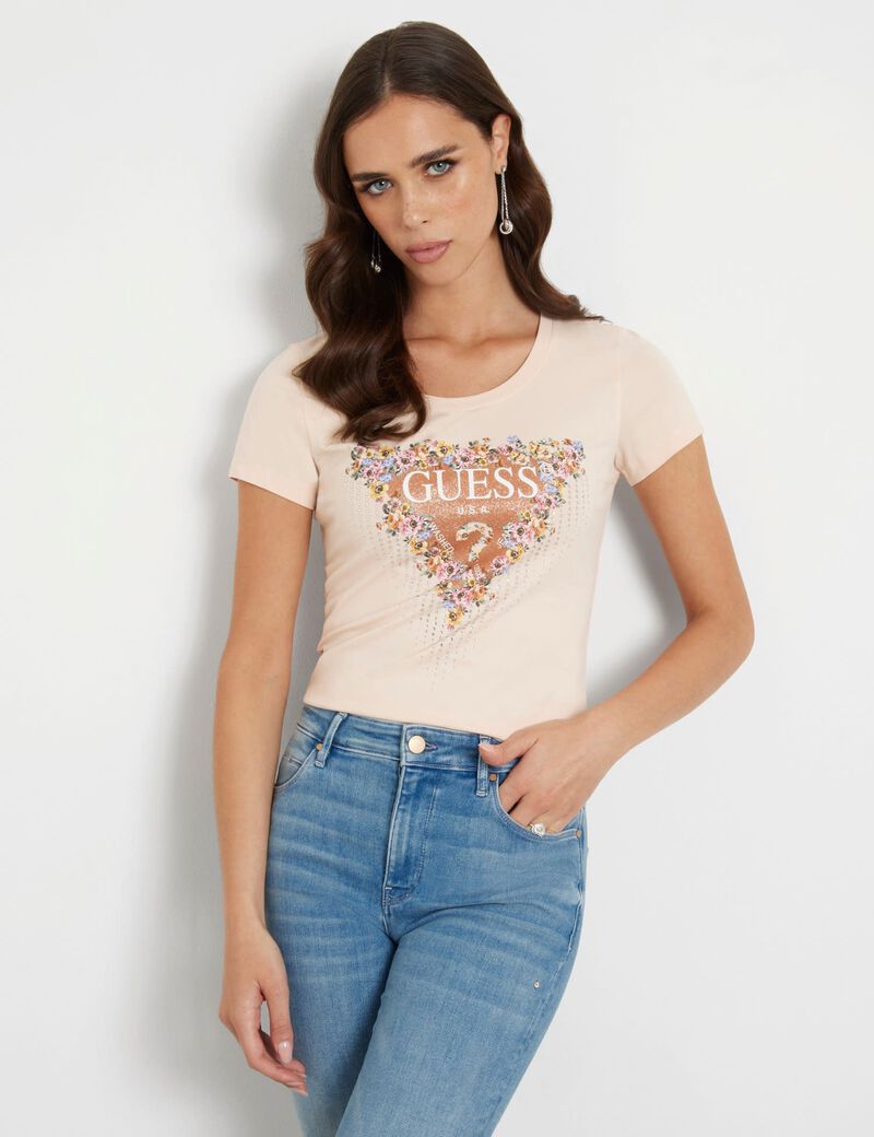 Flower logo stretch t-shirt