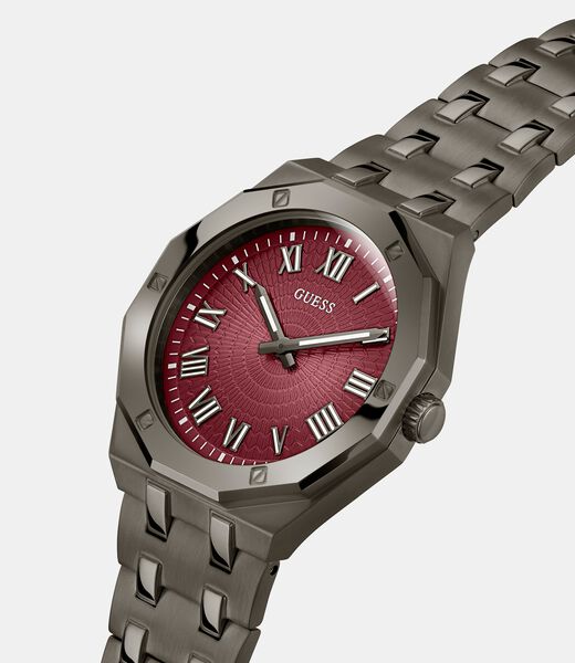 Steel analogue watch