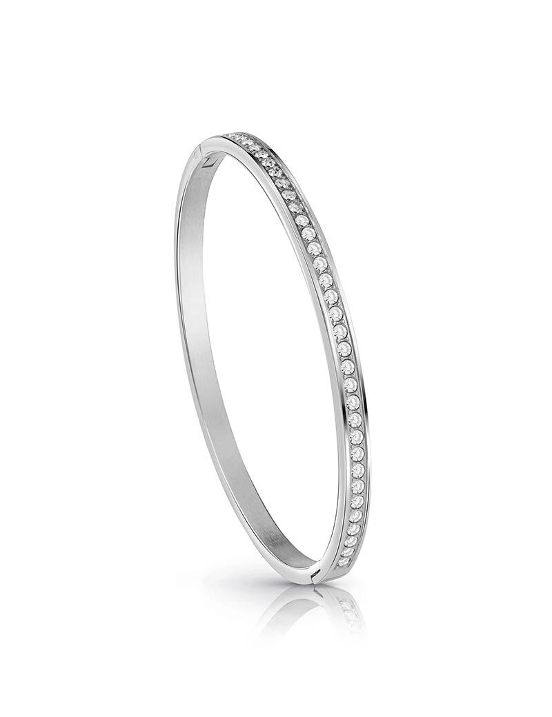 Clear Bangle Silver