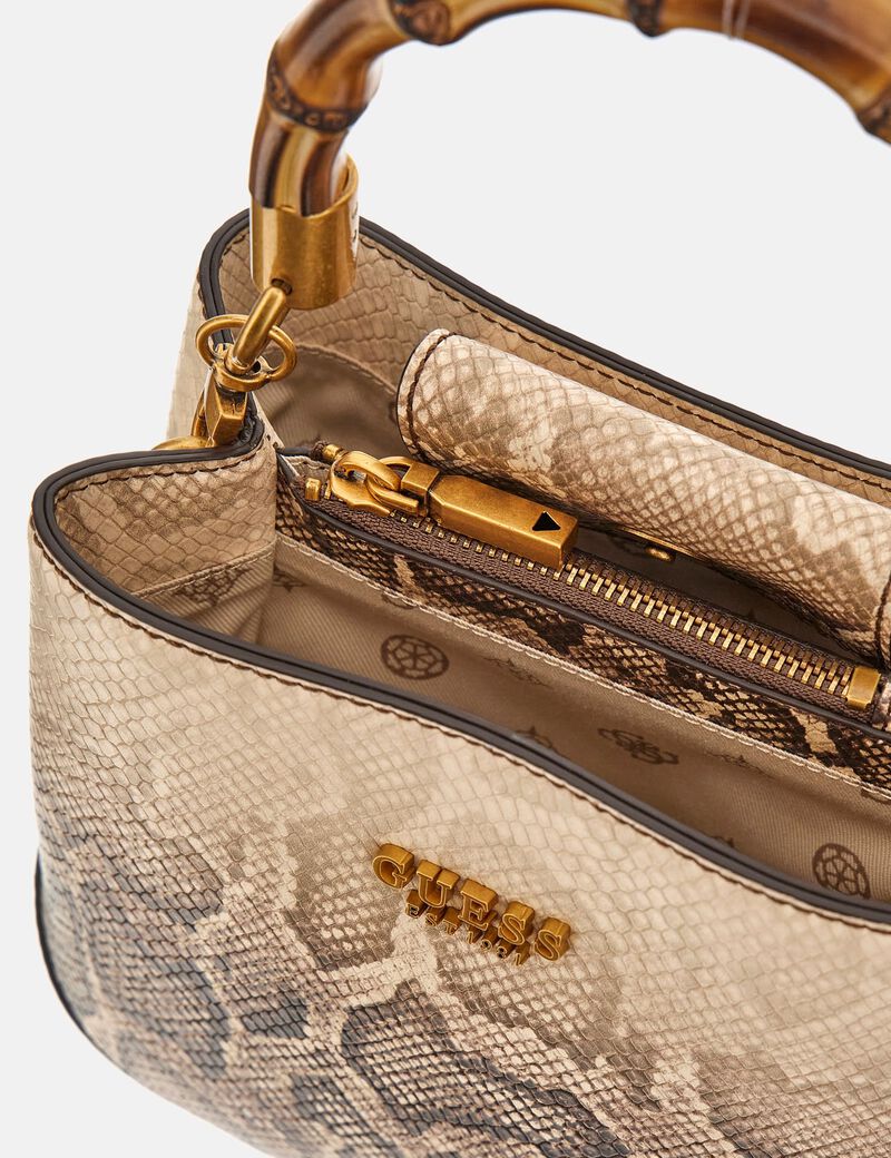 Sibel python-print mini handbag