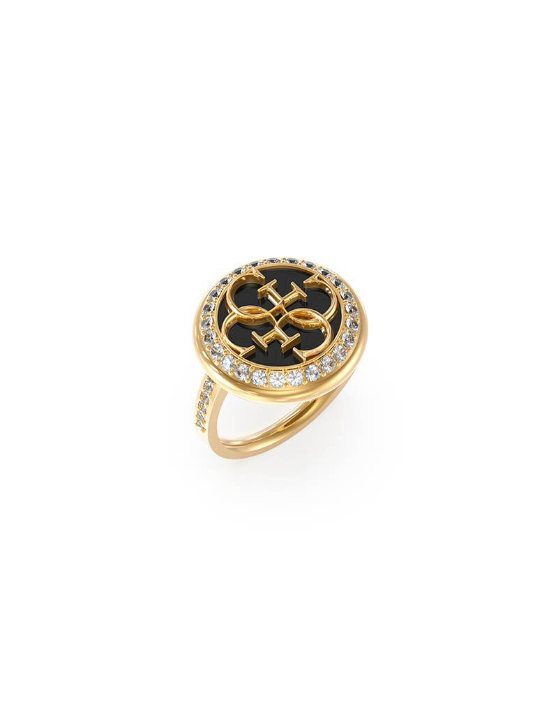 15mm Black 4G Logo Ring Gold