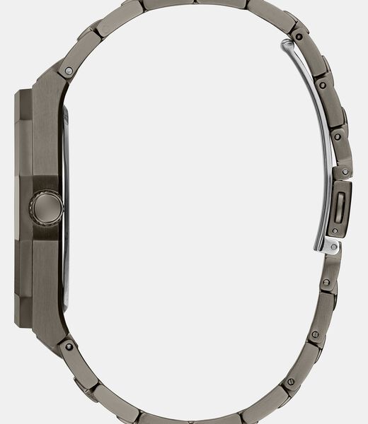 Steel analogue watch