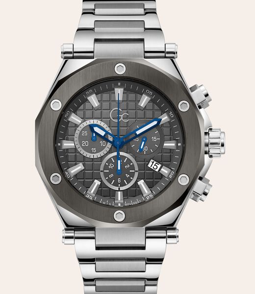 GC steel chronograph watch