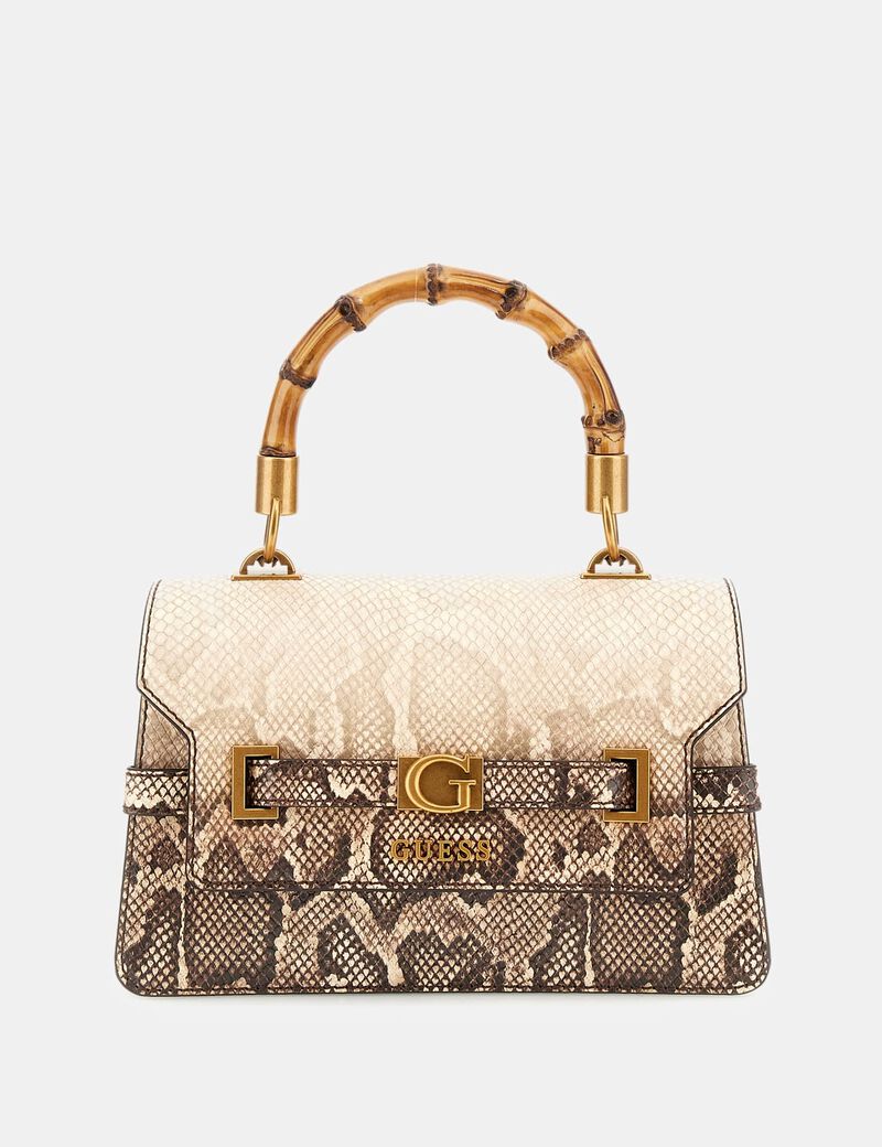 Sibel python-print mini handbag