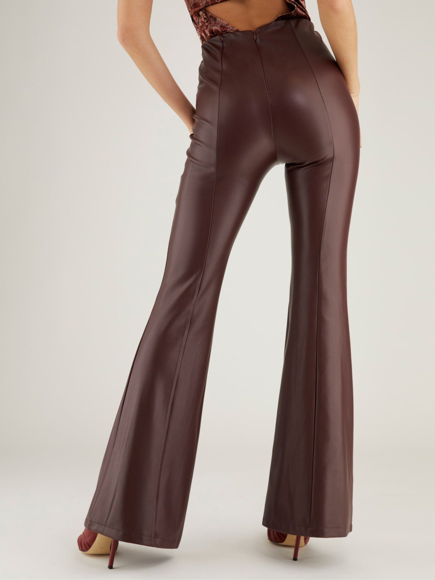 Shop GUESS Online Faux Leather Flare Pant