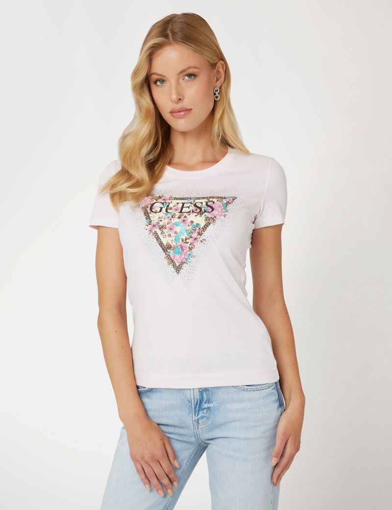 Flower Logo Stretch T-Shirt