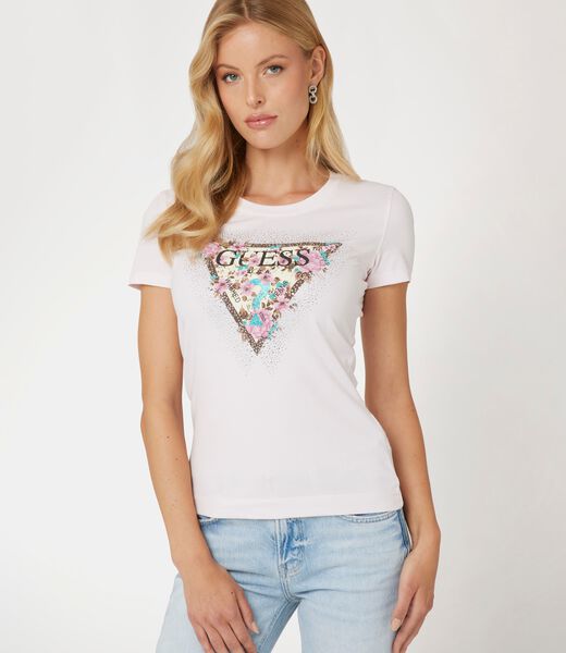 Flower Logo Stretch T-Shirt