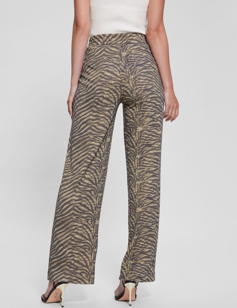 Zebra print flare pant