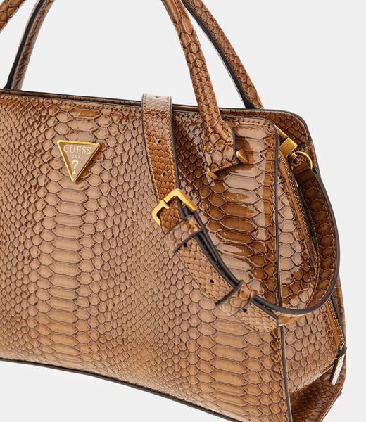 Annita python-print handbag