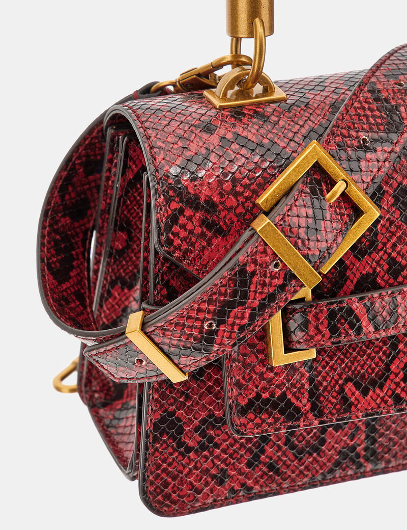 Sibel python-print mini handbag