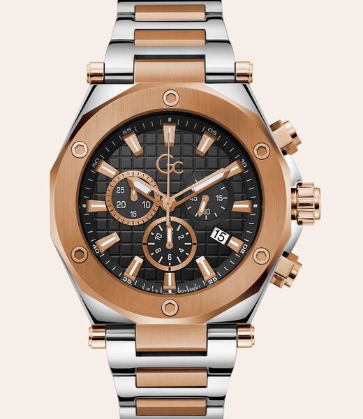 GC steel chronograph watch