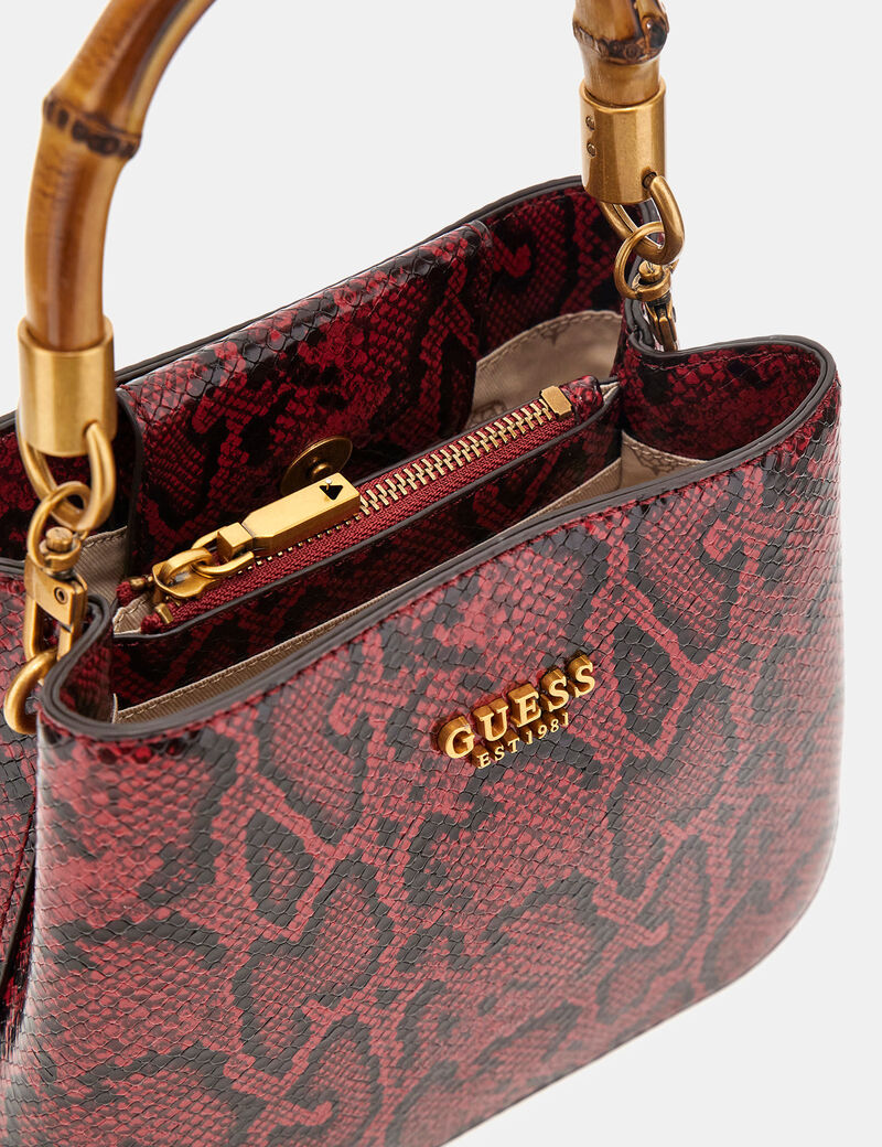 Sibel python-print mini handbag