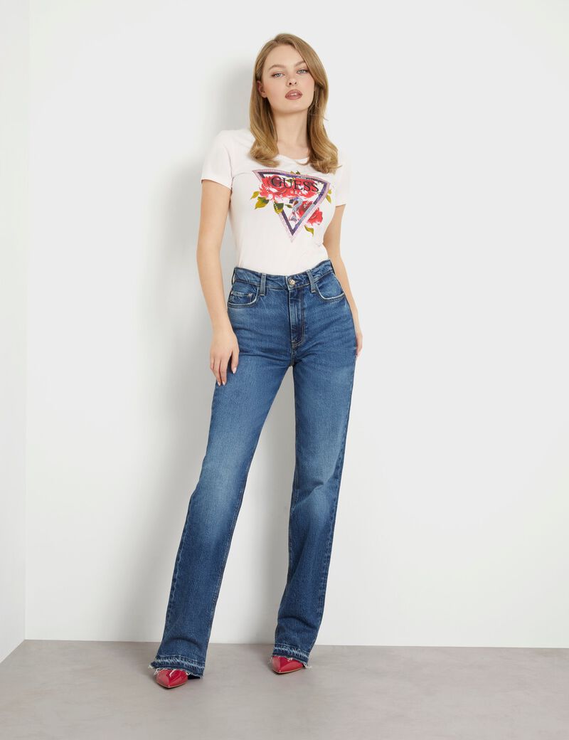 Flower Logo Stretch T-Shirt