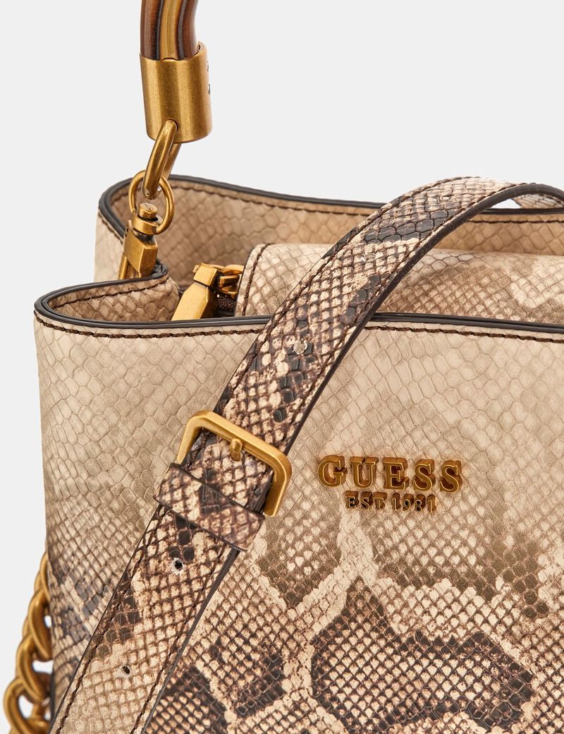 Sibel python-print mini handbag